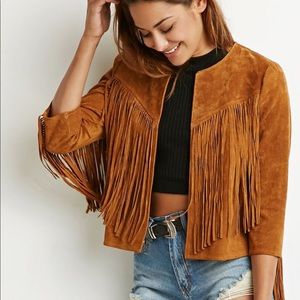 Forever21 Suede Fringe Jacket